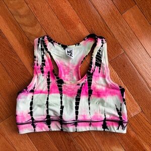 Zumba Fitness Pink and Black Sports Bra